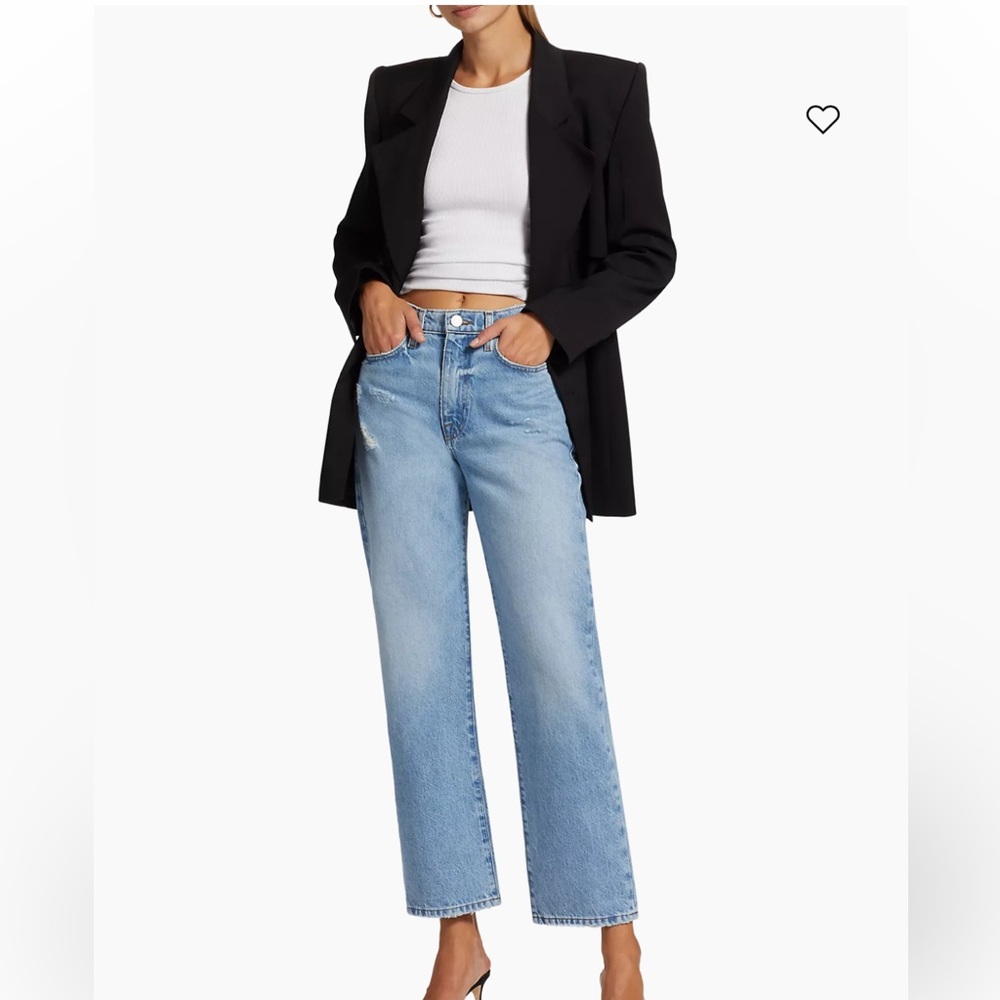 FRAME Le Jane Crop, Baines Rips, Size 28
